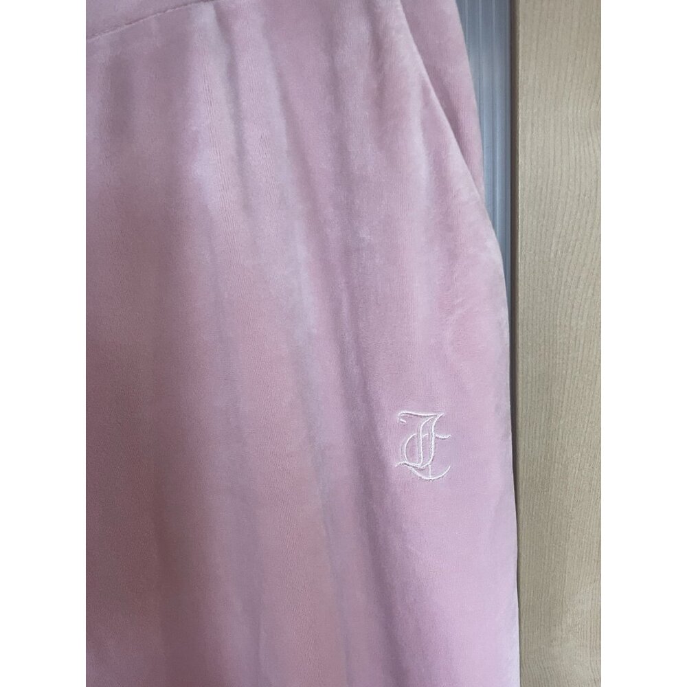 Juicy‎ Couture Pink Velour Pull-On Joggers Sweatpants Women's Sz XL Pants - Picture 4 of 7